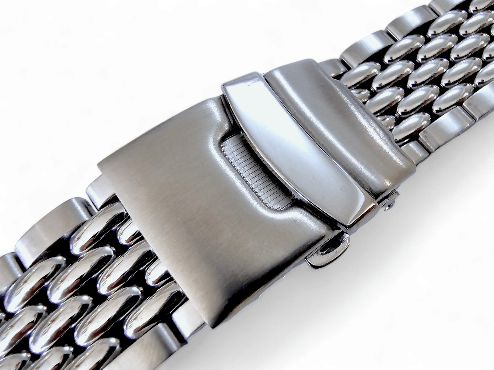 Prestige Beads of Rice Bracelet Watch Strap 316L Stainless Steel 18mm 20mm 22mm - Wrist Envy