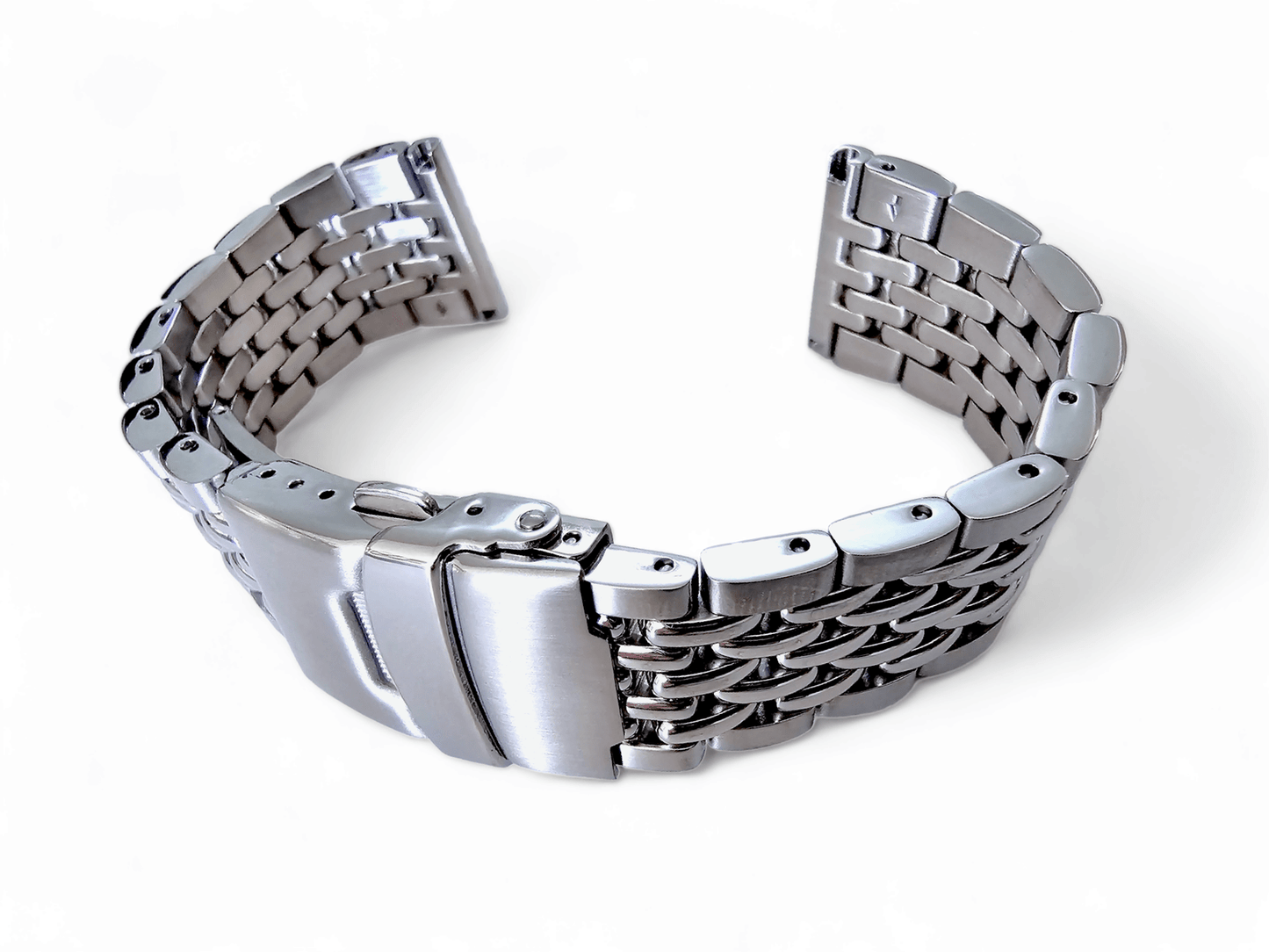 Prestige Beads of Rice Bracelet Watch Strap 316L Stainless Steel 18mm 20mm 22mm - Wrist Envy