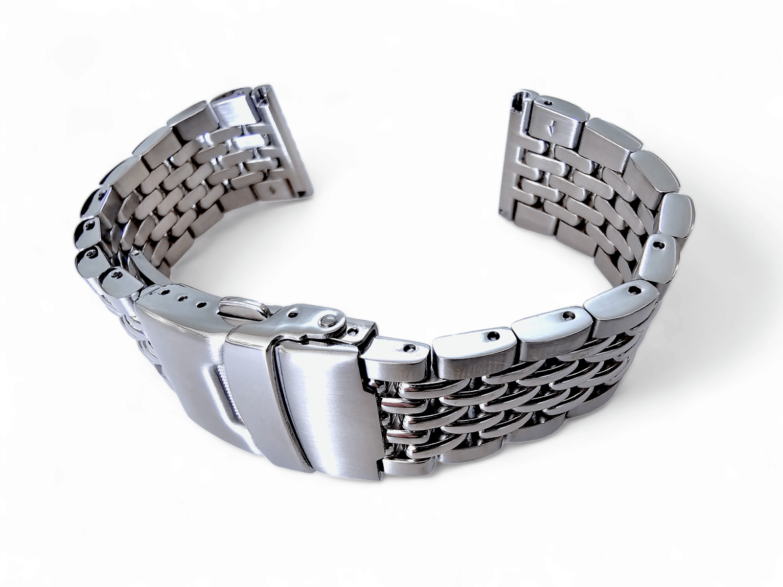 Prestige Beads of Rice Bracelet Watch Strap 316L Stainless Steel 18mm 20mm 22mm - Wrist Envy