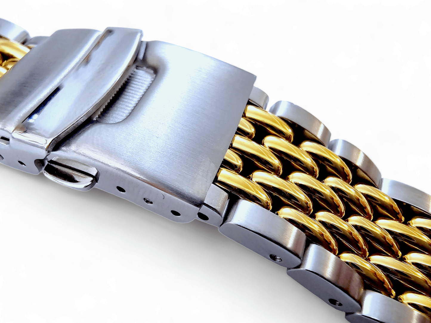 Prestige Beads of Rice Bracelet Watch Strap 316L Stainless Steel 18mm 20mm 22mm - Wrist Envy