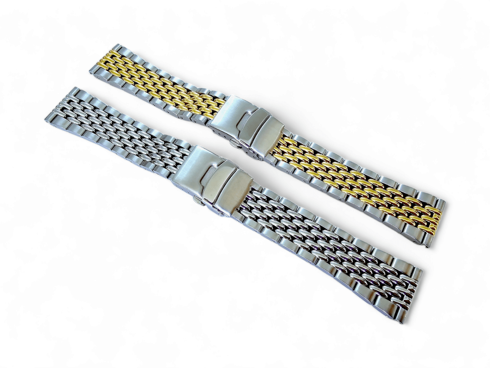 Prestige Beads of Rice Bracelet Watch Strap 316L Stainless Steel 18mm 20mm 22mm - Wrist Envy