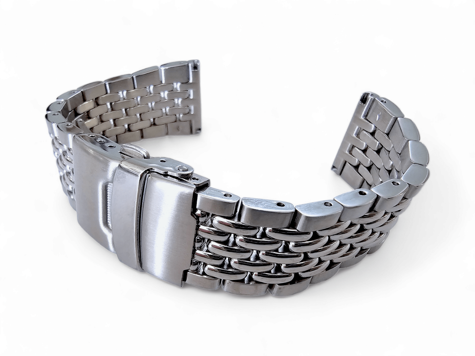 Prestige Beads of Rice Bracelet Watch Strap 316L Stainless Steel 18mm 20mm 22mm - Wrist Envy
