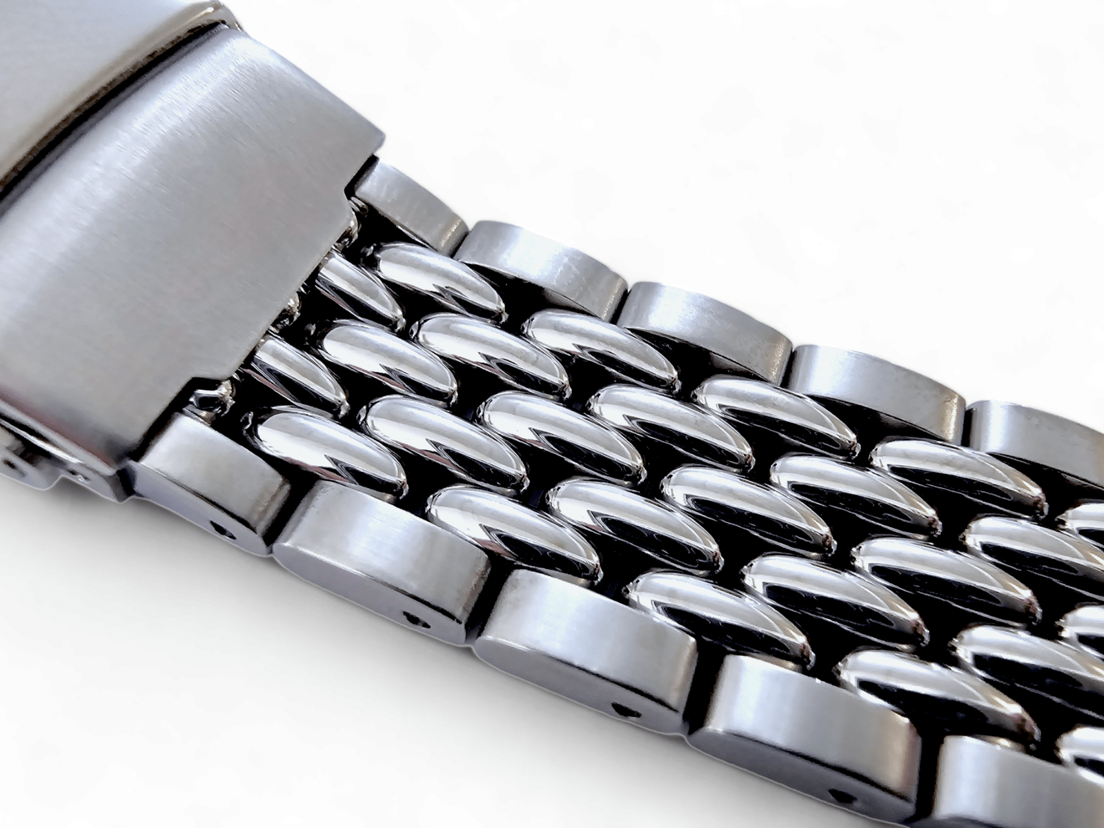 Prestige Beads of Rice Bracelet Watch Strap 316L Stainless Steel 18mm 20mm 22mm - Wrist Envy