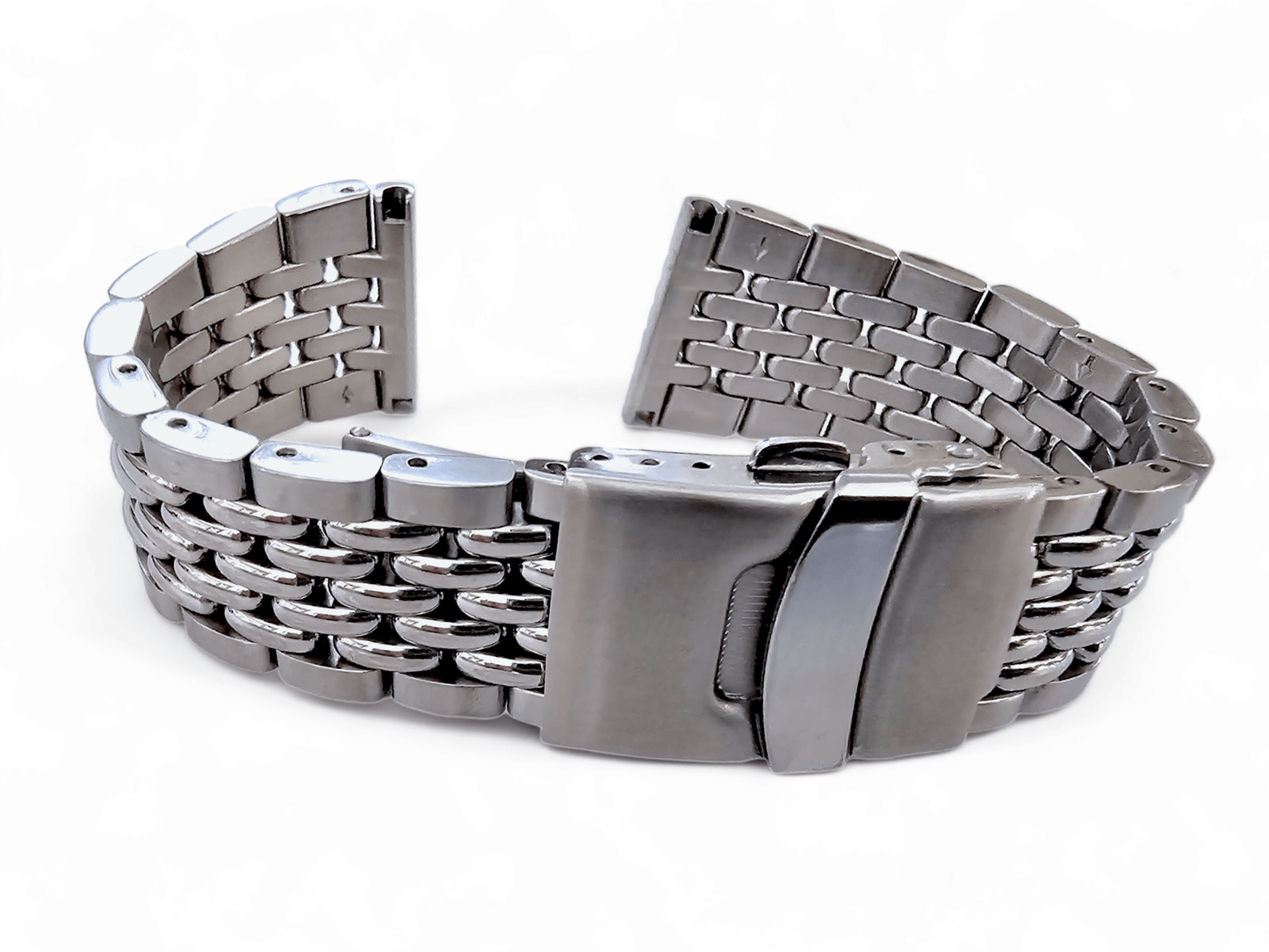 Prestige Beads of Rice Bracelet Watch Strap 316L Stainless Steel 18mm 20mm 22mm - Wrist Envy
