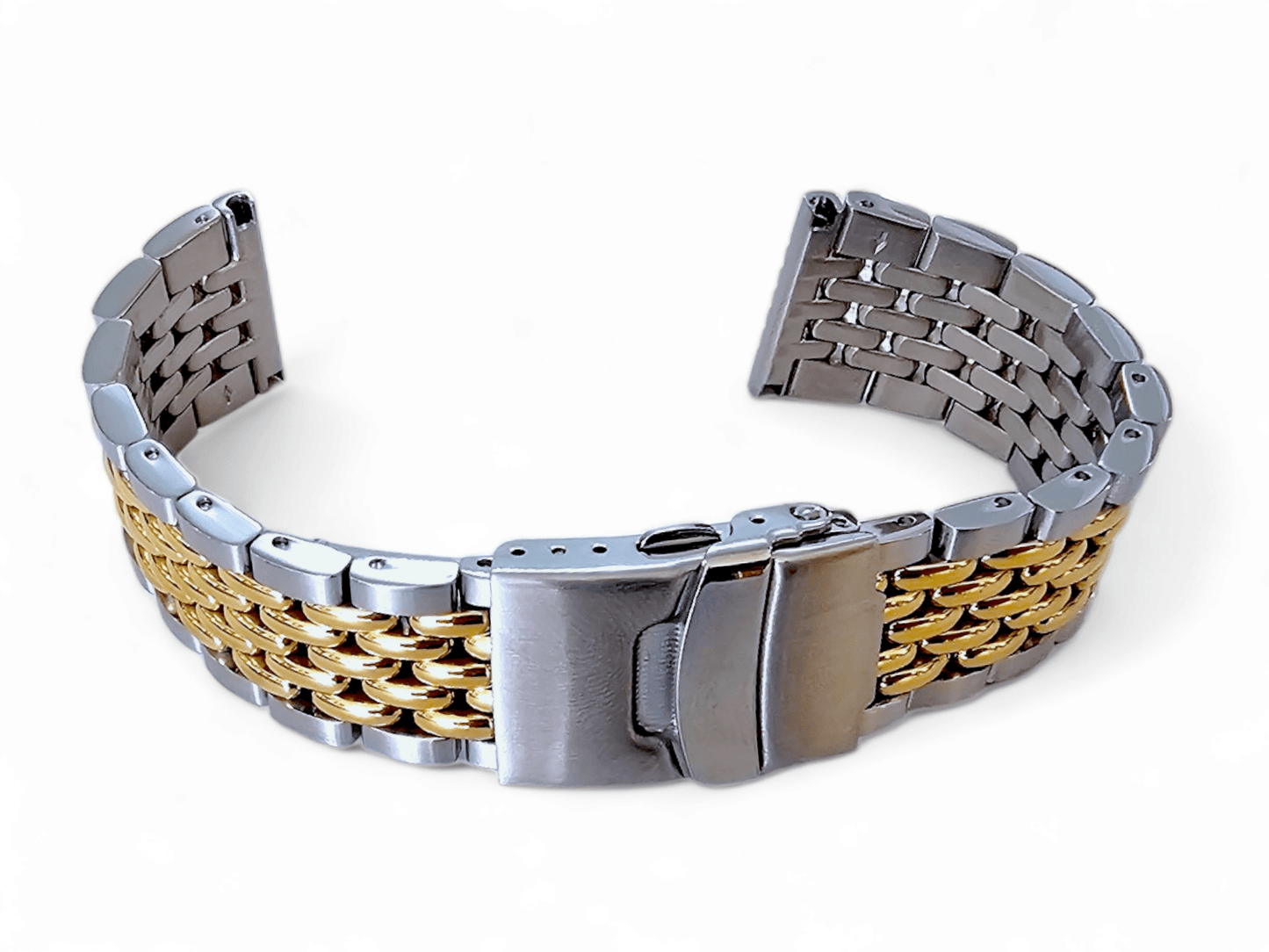 Prestige Beads of Rice Bracelet Watch Strap 316L Stainless Steel 18mm 20mm 22mm - Wrist Envy