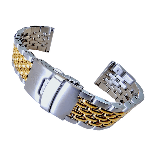 Prestige Beads of Rice Bracelet Watch Strap 316L Stainless Steel 18mm 20mm 22mm - Wrist Envy