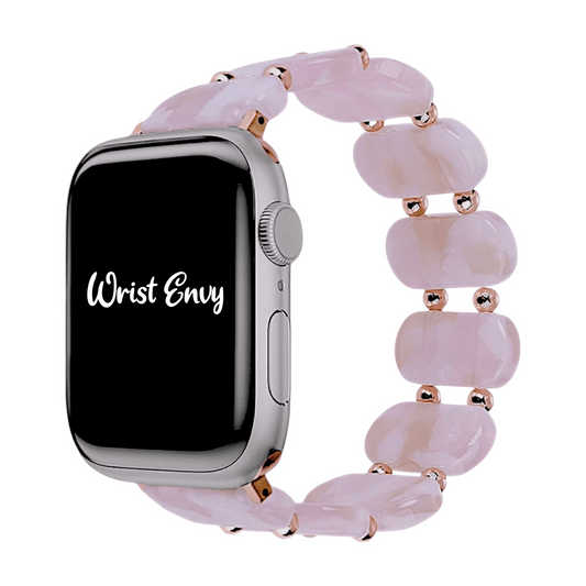 Resin Stretch Bracelet for Apple Watch Pink - Wrist Envy