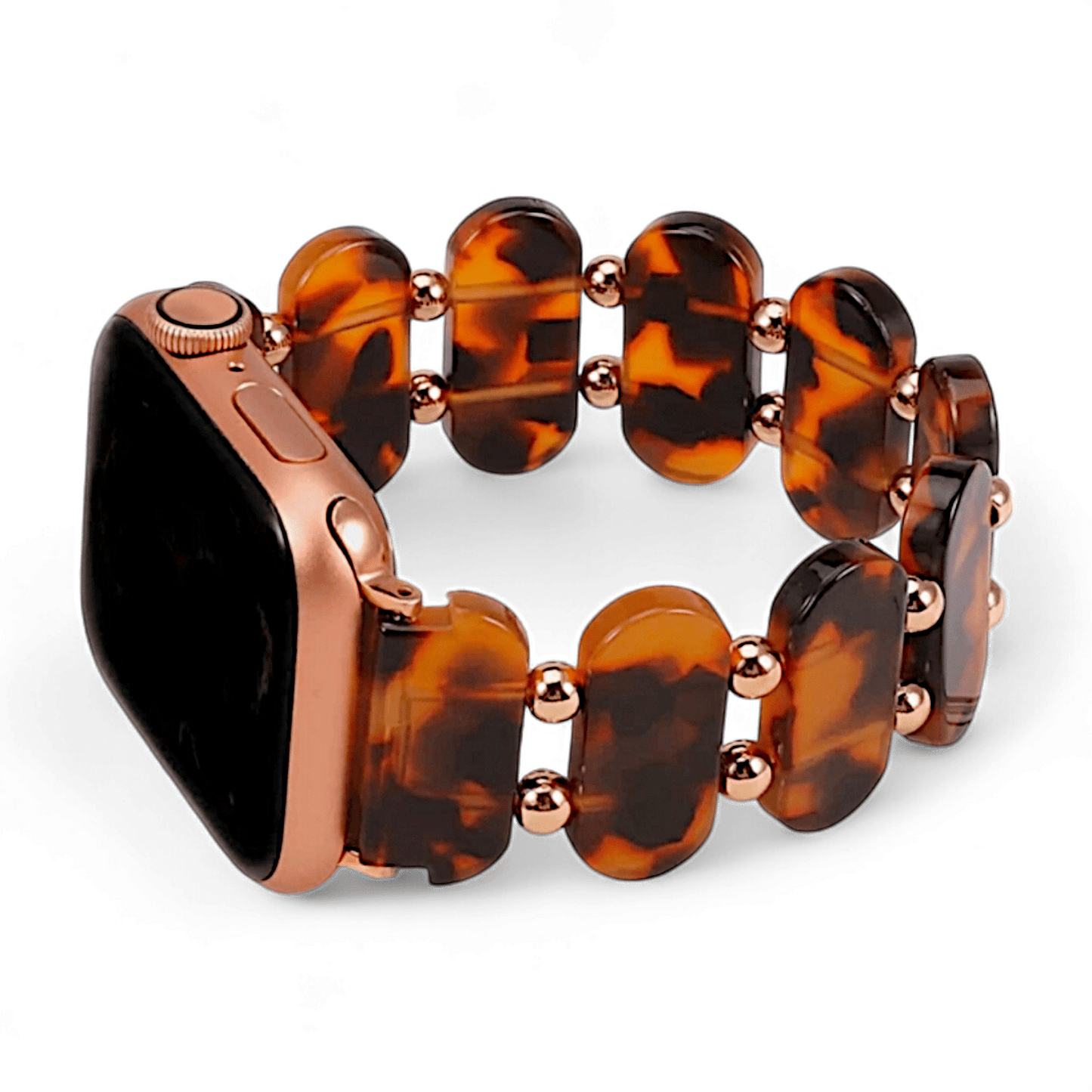 Resin Stretch Bracelet for Apple Watch Tortoise Shell - Wrist Envy