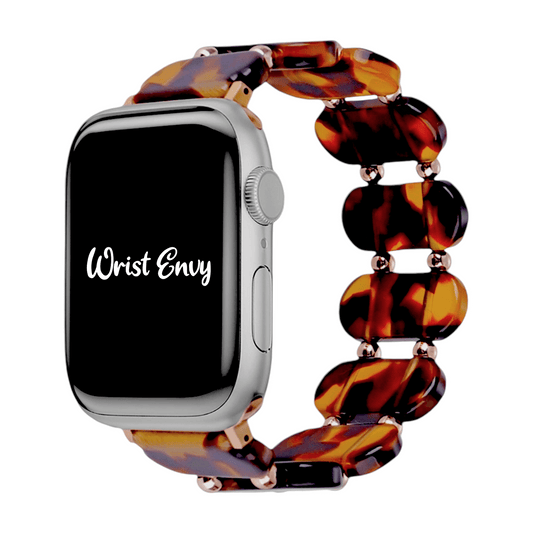 Resin Stretch Bracelet for Apple Watch Tortoise Shell - Wrist Envy