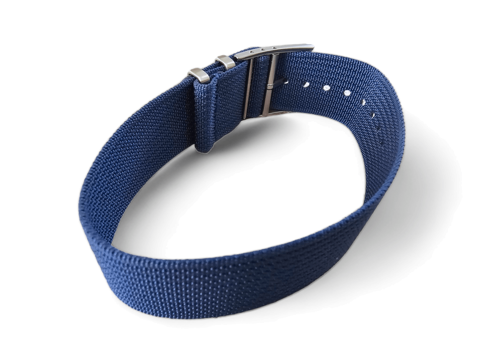 Ribbed Military Tudor Style Buckle Premium Nylon Watch Strap Band 20mm 22mm Blue - Wrist Envy