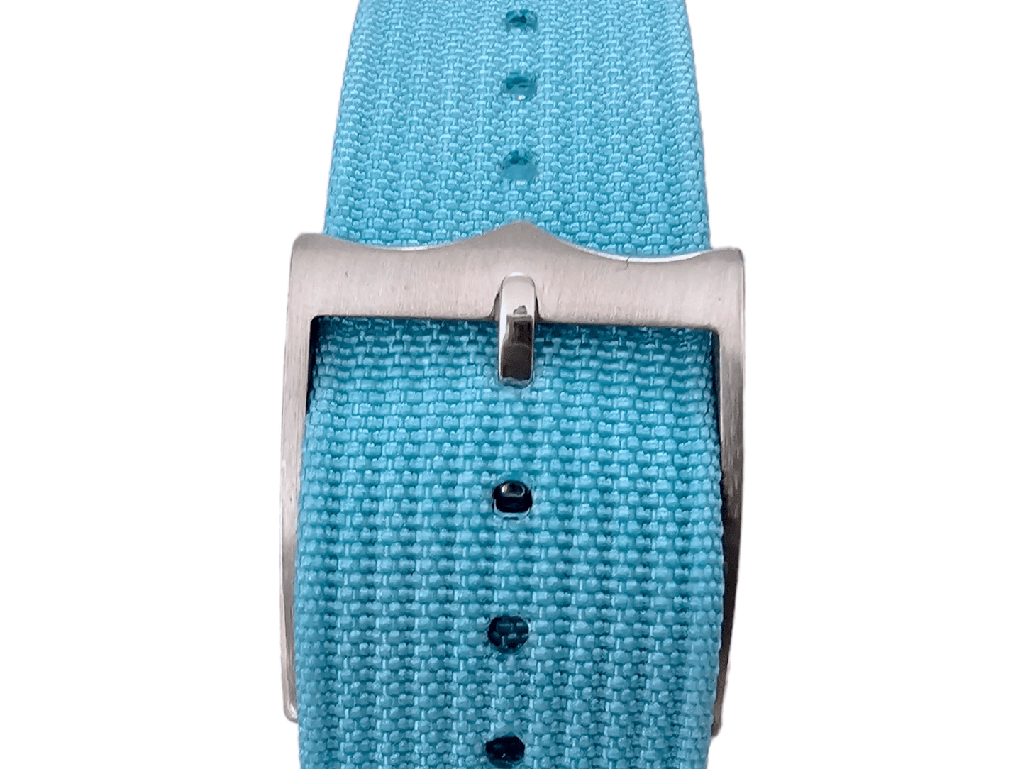 Ribbed Military Tudor Style Buckle Premium Nylon Watch Strap Band 20mm 22mm Tiffany Blue - Wrist Envy