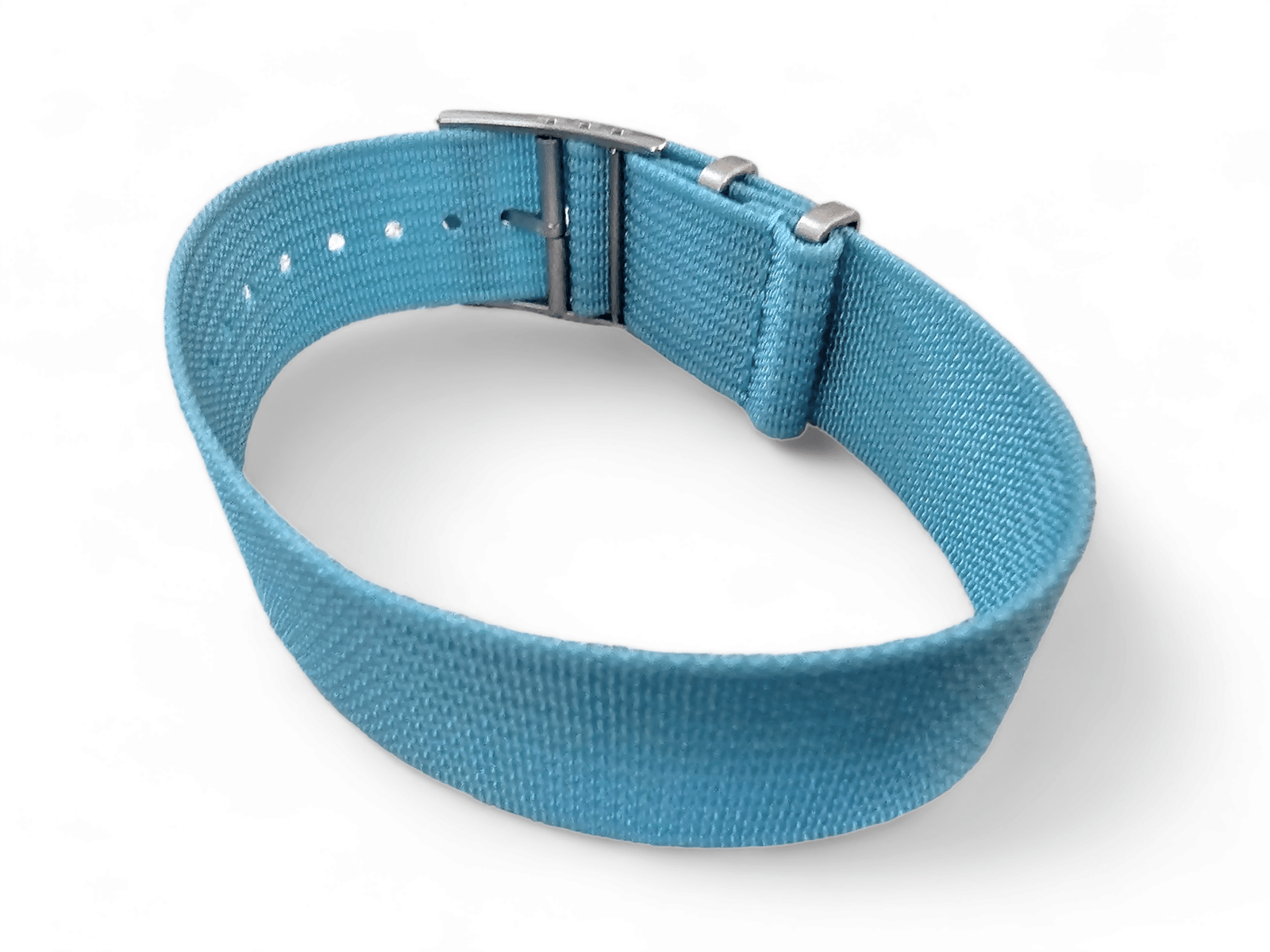 Ribbed Military Tudor Style Buckle Premium Nylon Watch Strap Band 20mm 22mm Tiffany Blue - Wrist Envy