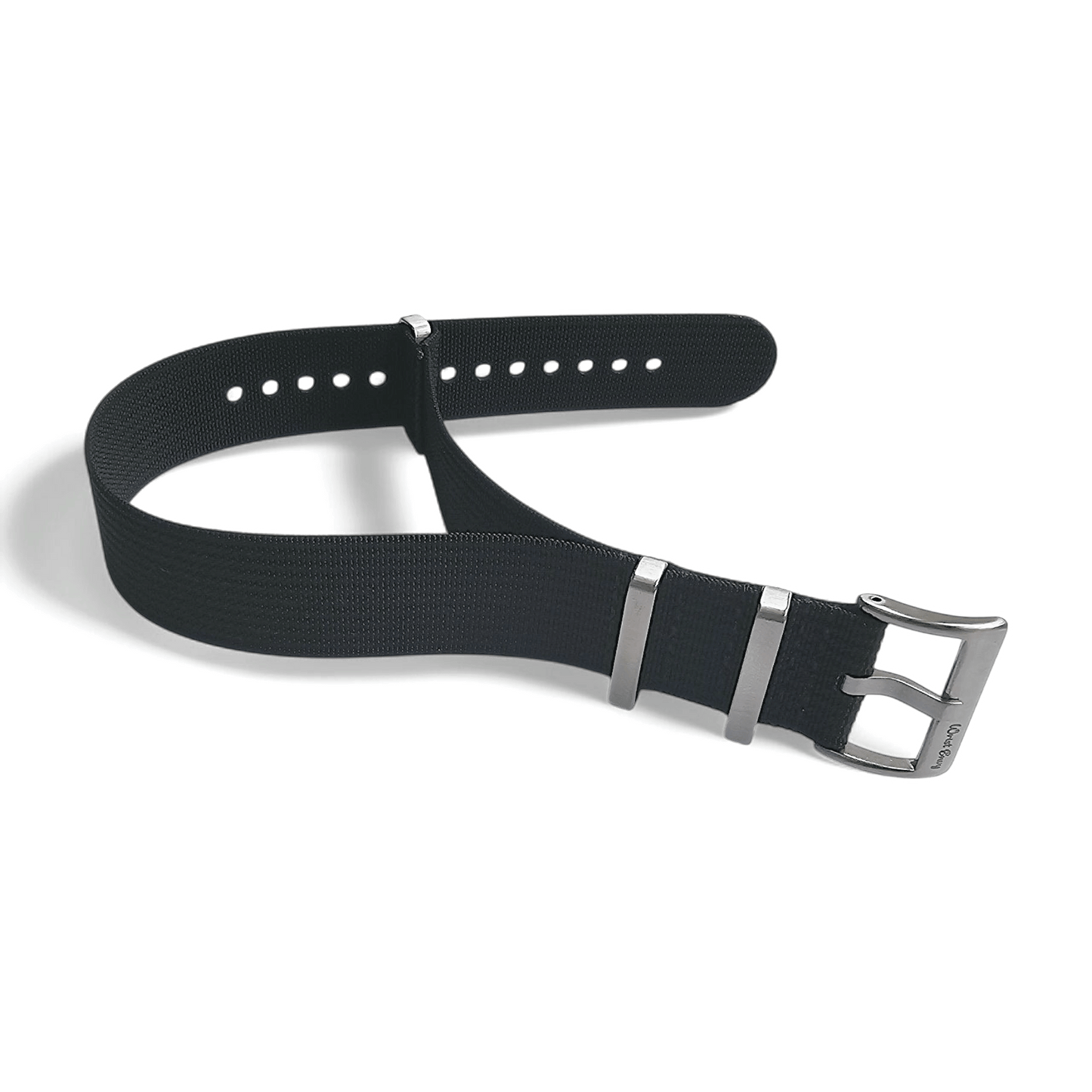 Ribbed Upgraded Nylon Military Watch Strap 1.4mm Thick 20mm 22mm Black - Wrist Envy