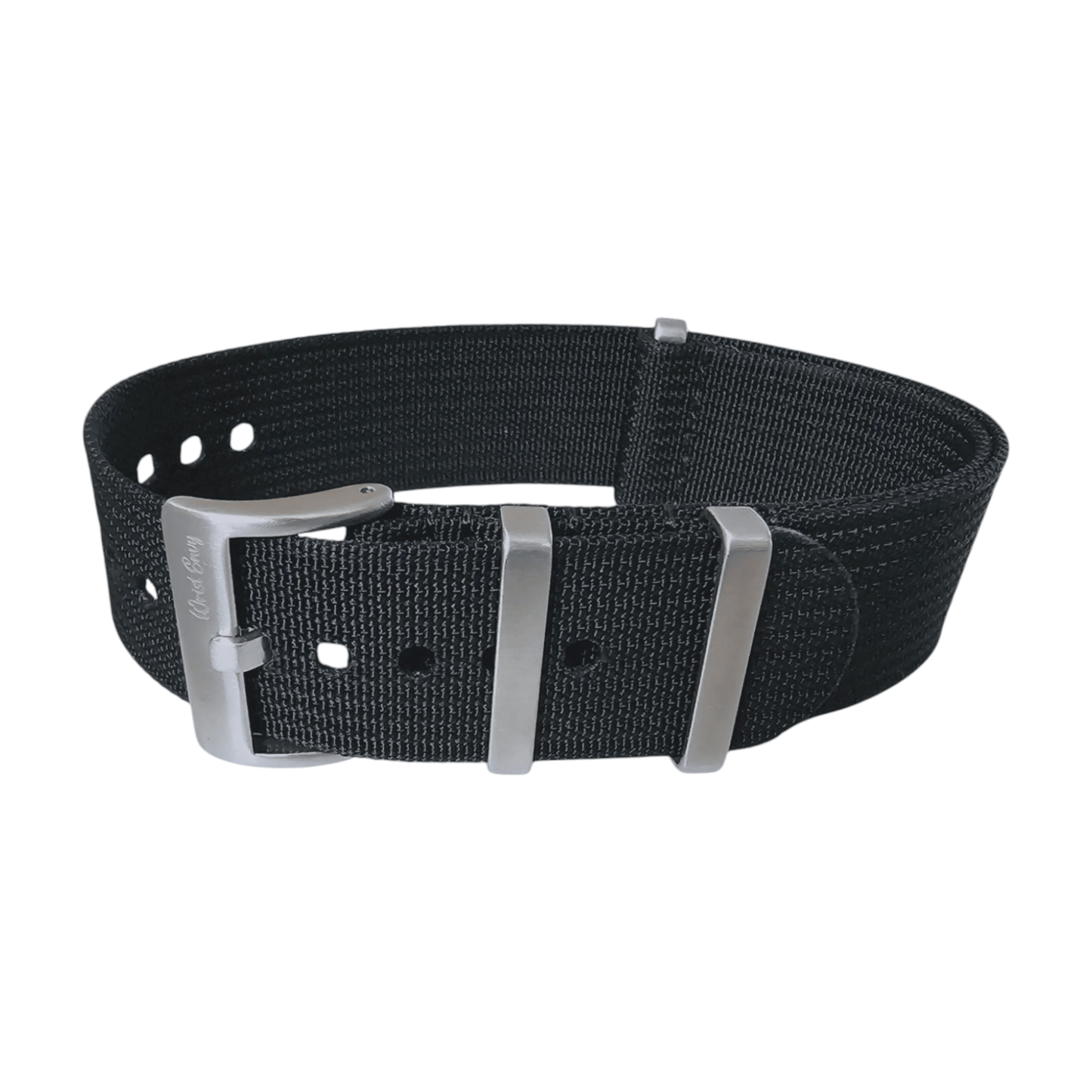 Ribbed Upgraded Nylon Military Watch Strap 1.4mm Thick 20mm 22mm Black - Wrist Envy