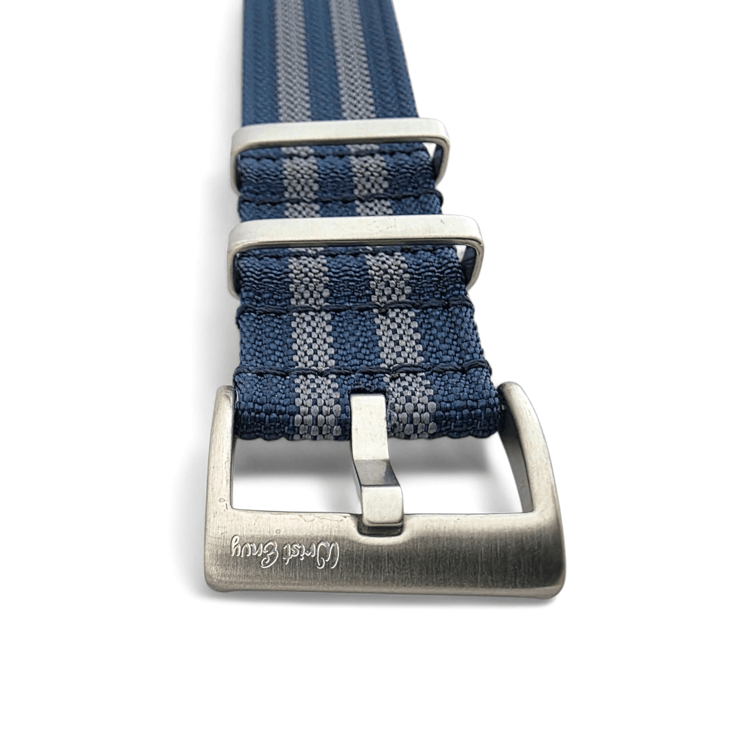 Ribbed Upgraded Nylon Military Watch Strap 1.4mm Thick 20mm 22mm Blue Grey - Wrist Envy