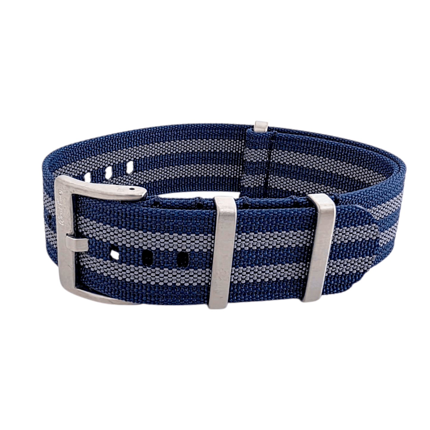 Ribbed Upgraded Nylon Military Watch Strap 1.4mm Thick 20mm 22mm Blue Grey - Wrist Envy