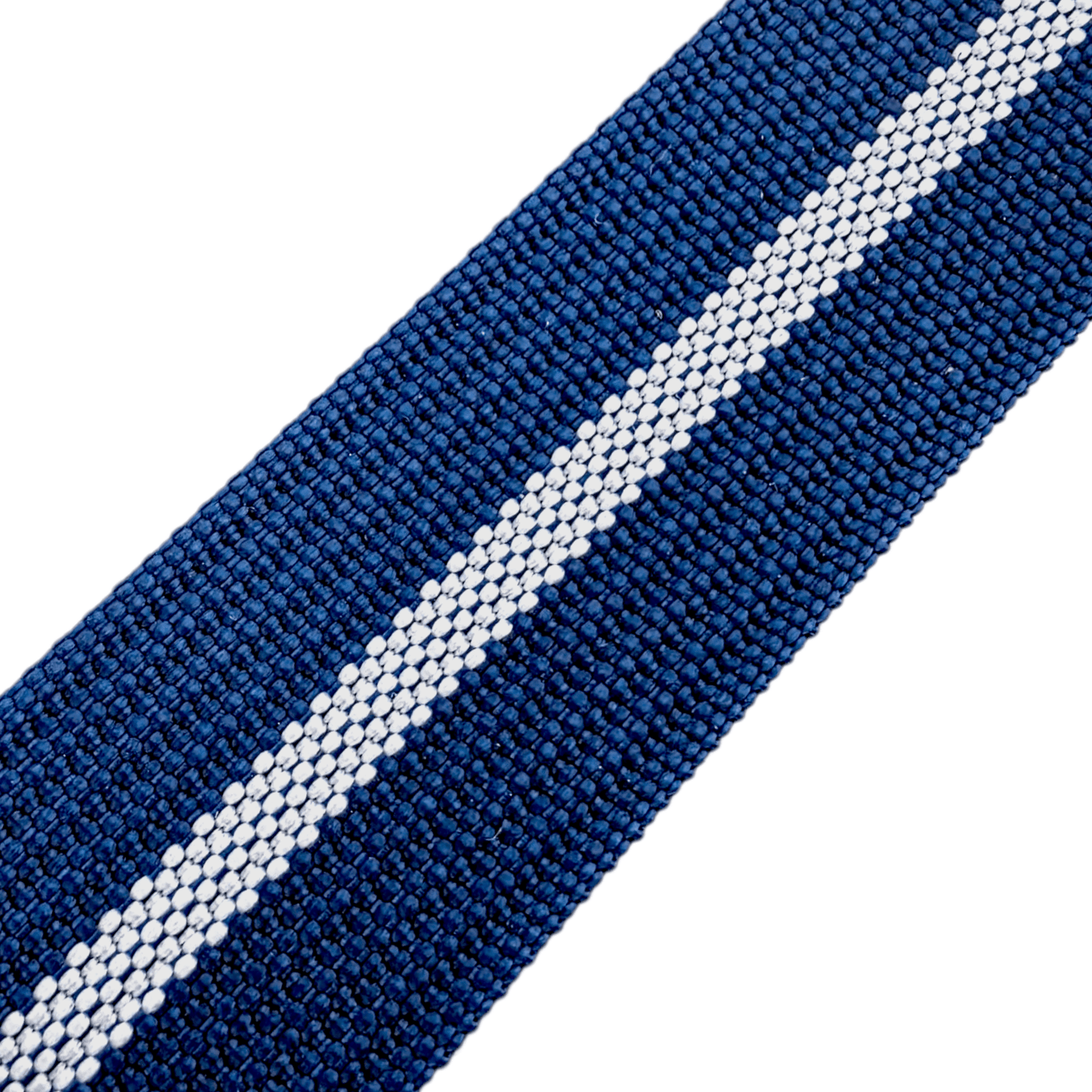 Ribbed Upgraded Nylon Military Watch Strap 1.4mm Thick 20mm 22mm Blue White - Wrist Envy