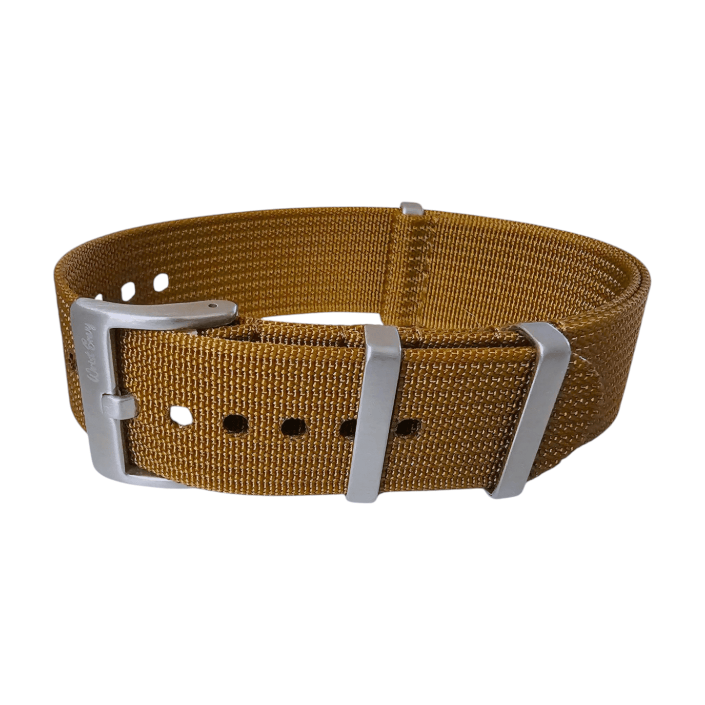 Ribbed Upgraded Nylon Military Watch Strap 1.4mm Thick 20mm 22mm Brown - Wrist Envy