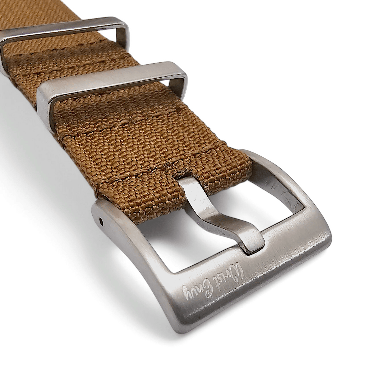 Ribbed Upgraded Nylon Military Watch Strap 1.4mm Thick 20mm 22mm Brown - Wrist Envy