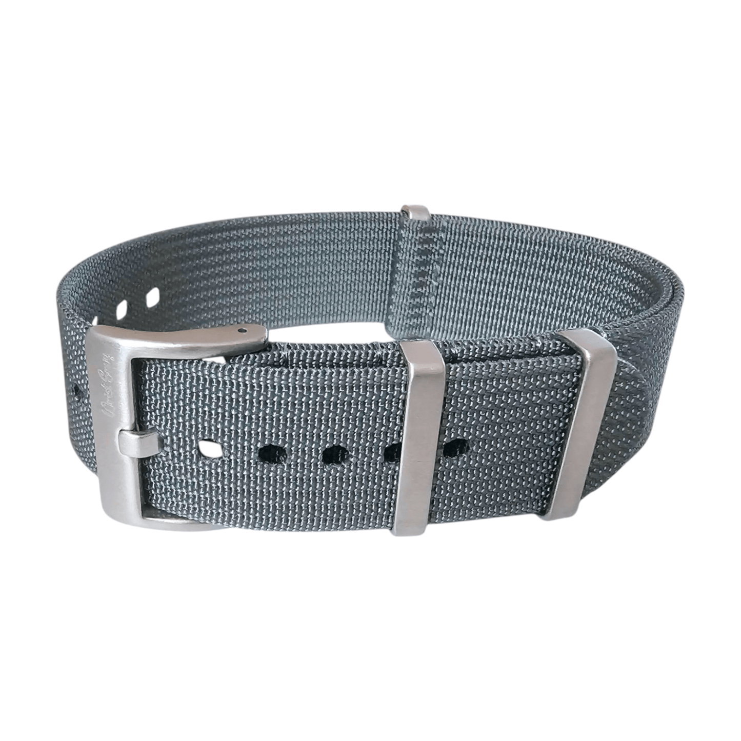 Ribbed Upgraded Nylon Military Watch Strap 1.4mm Thick 20mm 22mm Grey - Wrist Envy
