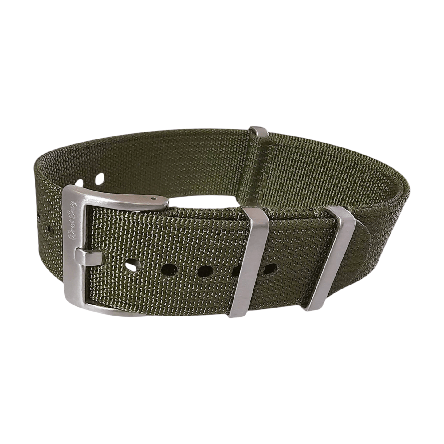 Ribbed Upgraded Nylon Military Watch Strap 1.4mm Thick 20mm 22mm Khaki Green - Wrist Envy