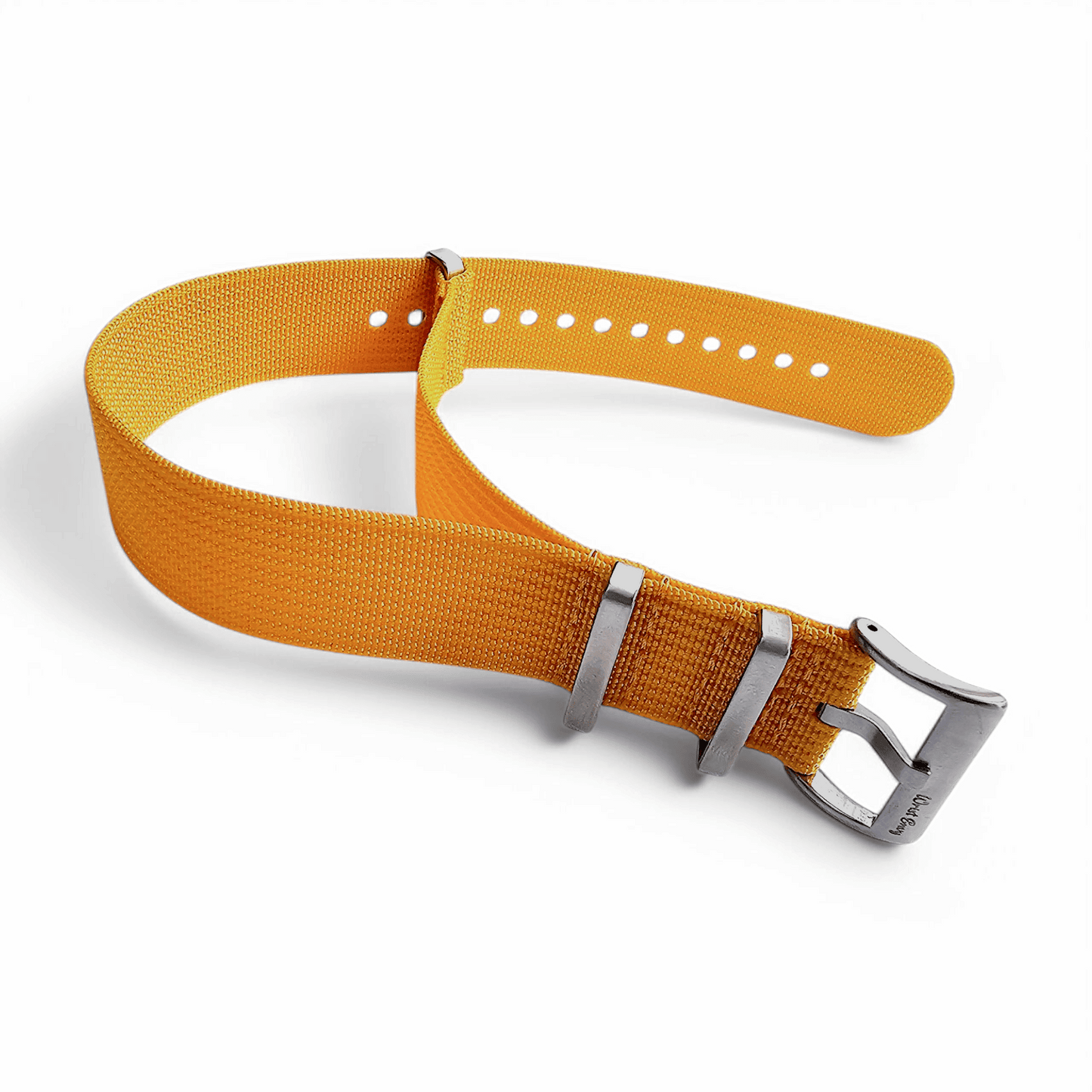 Ribbed Upgraded Nylon Military Watch Strap 1.4mm Thick 20mm 22mm Mustard - Wrist Envy