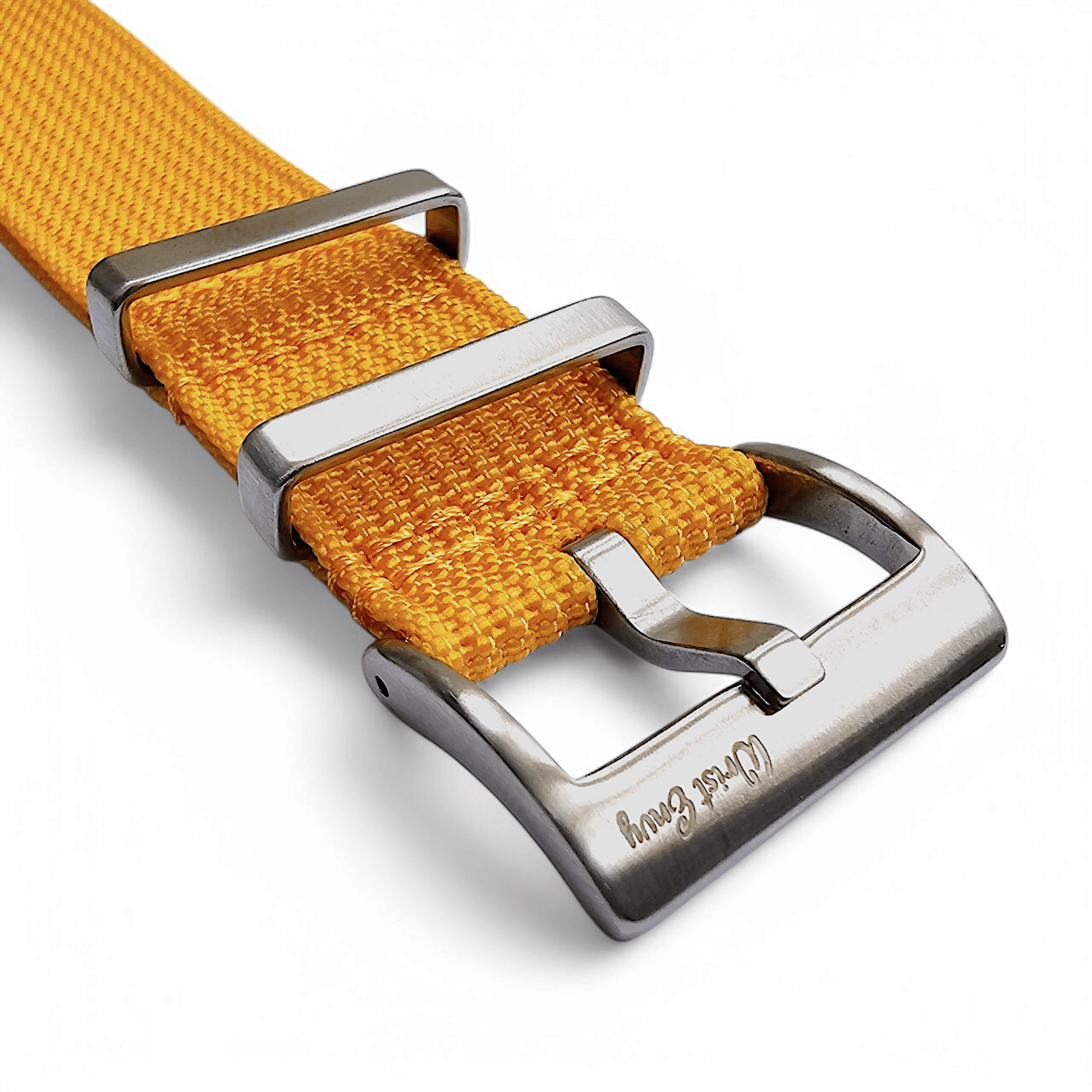 Ribbed Upgraded Nylon Military Watch Strap 1.4mm Thick 20mm 22mm Mustard - Wrist Envy