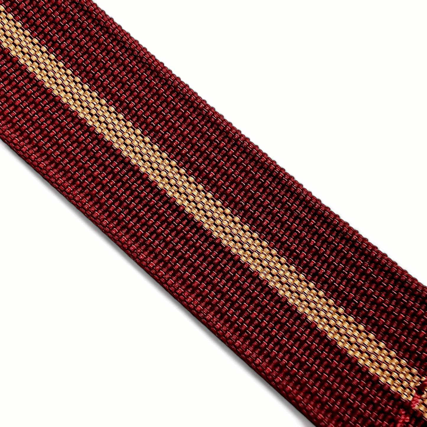 Ribbed Upgraded Nylon Military Watch Strap 1.4mm Thick 20mm 22mm Oxblood Khaki Stripe - Wrist Envy