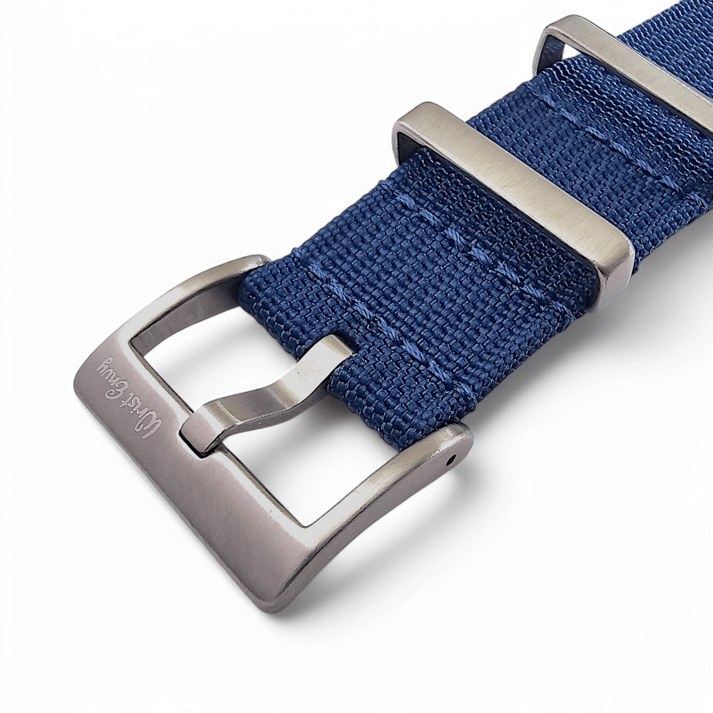 Ribbed Upgraded Nylon Military Watch Strap 1.4mm Thick 20mm 22mm Royal Blue - Wrist Envy