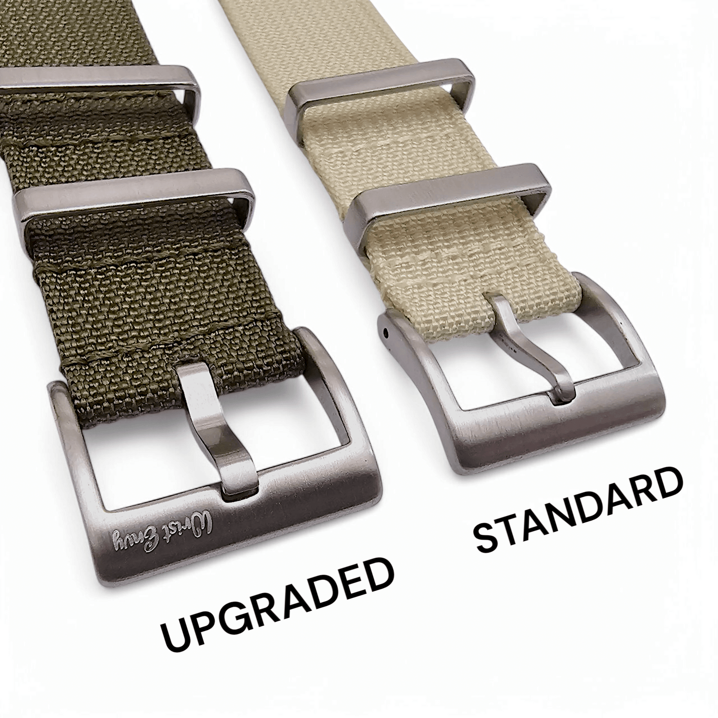 Ribbed Upgraded Nylon Military Watch Strap 1.4mm Thick 20mm 22mm Royal Blue - Wrist Envy
