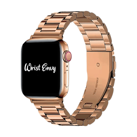 Rose Gold Classic Oyster bracelet for Apple Watch Strap Band - Wrist Envy