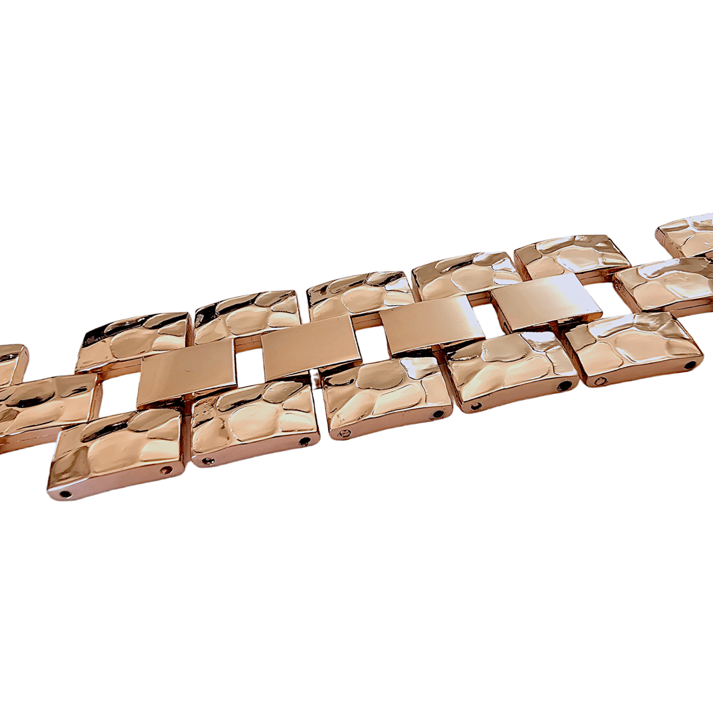 Rose Gold Crushed metal bracelet for Apple Watch - Wrist Envy