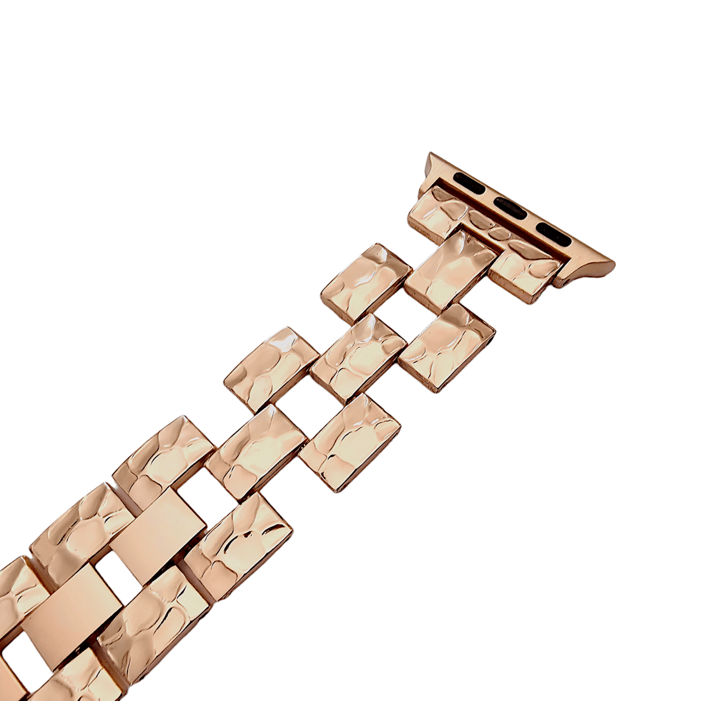 Rose Gold Crushed metal bracelet for Apple Watch - Wrist Envy
