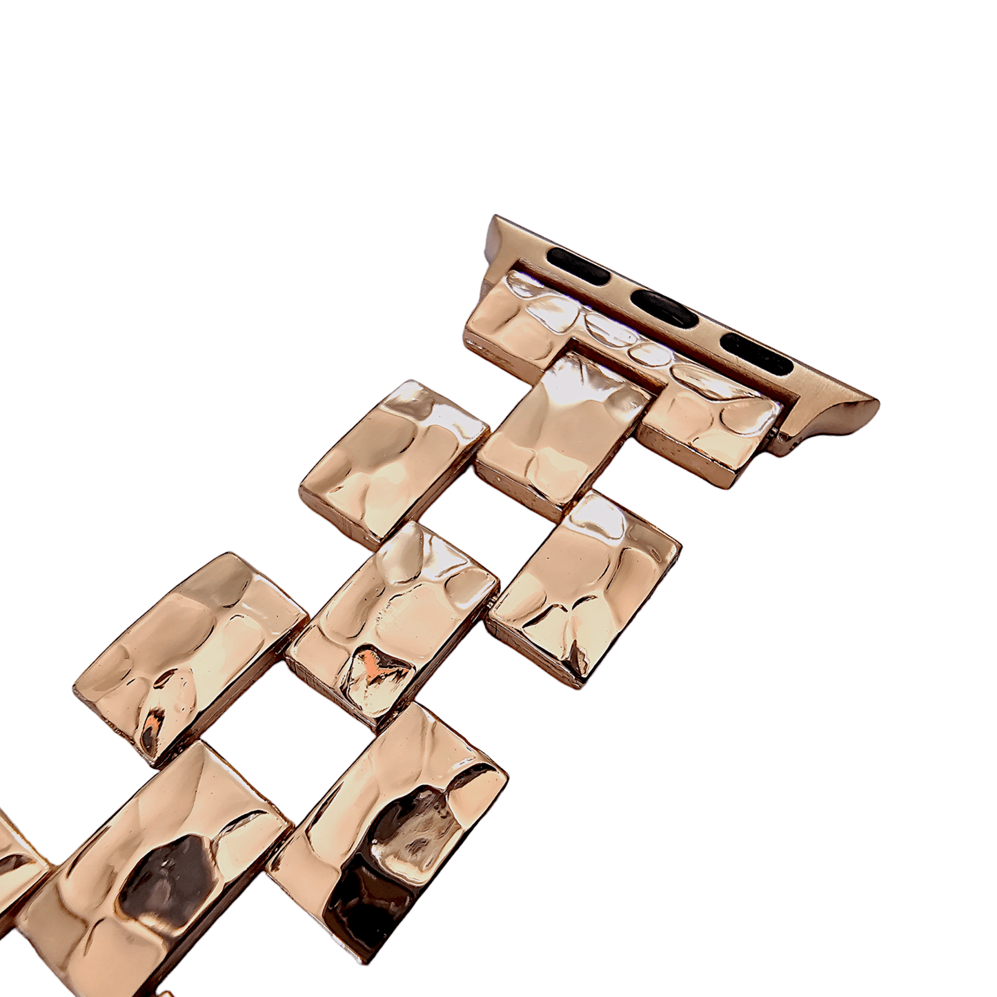Rose Gold Crushed metal bracelet for Apple Watch - Wrist Envy