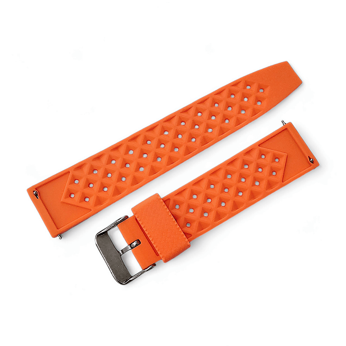 Rubber Divers Watch Strap Tropical Retro Quick Release 20mm 22mm - Wrist Envy