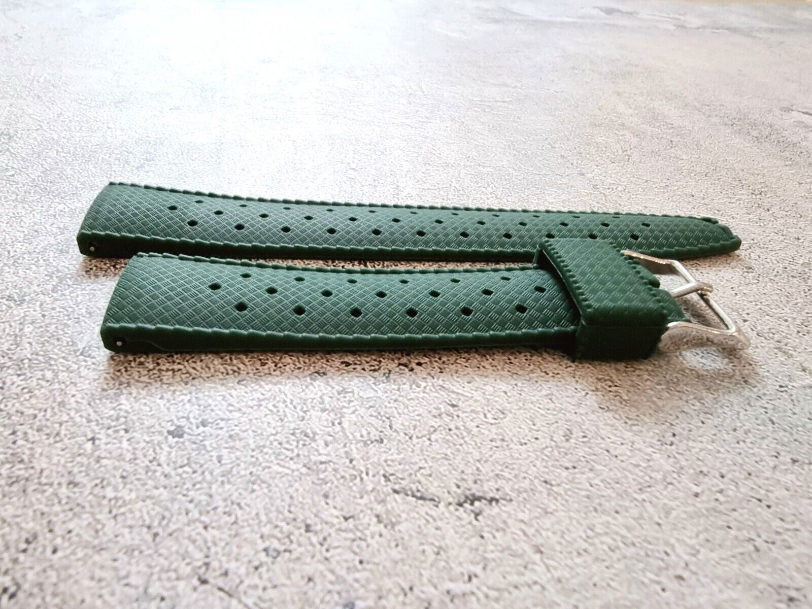 Rubber Divers Watch Strap Tropical Retro Quick Release 20mm 22mm - Wrist Envy