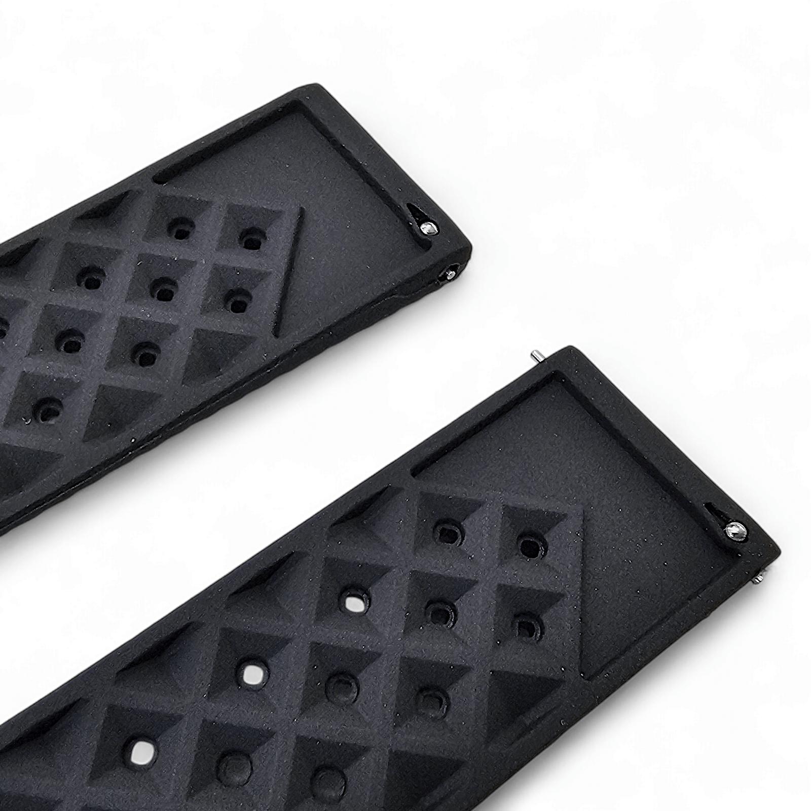 Rubber Divers Watch Strap Tropical Retro Quick Release 20mm 22mm - Wrist Envy