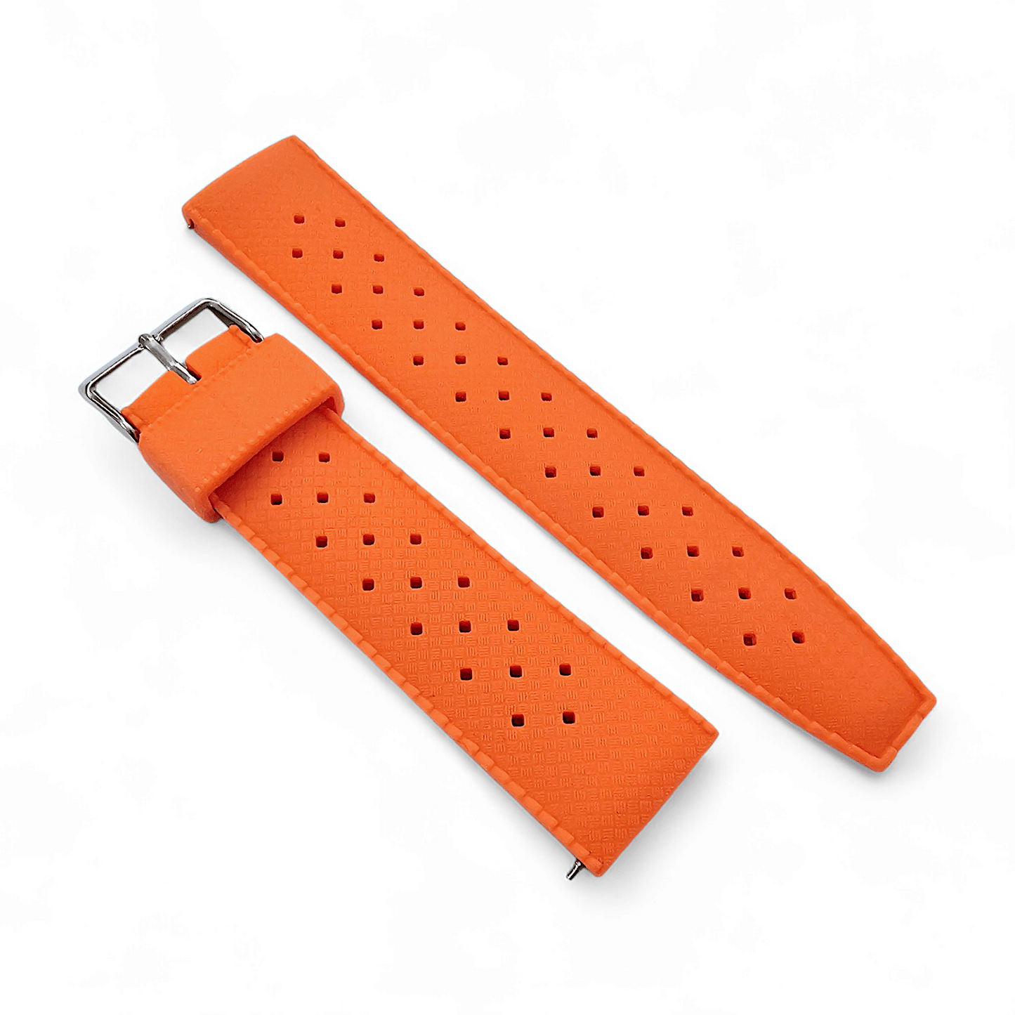 Rubber Divers Watch Strap Tropical Retro Quick Release 20mm 22mm - Wrist Envy