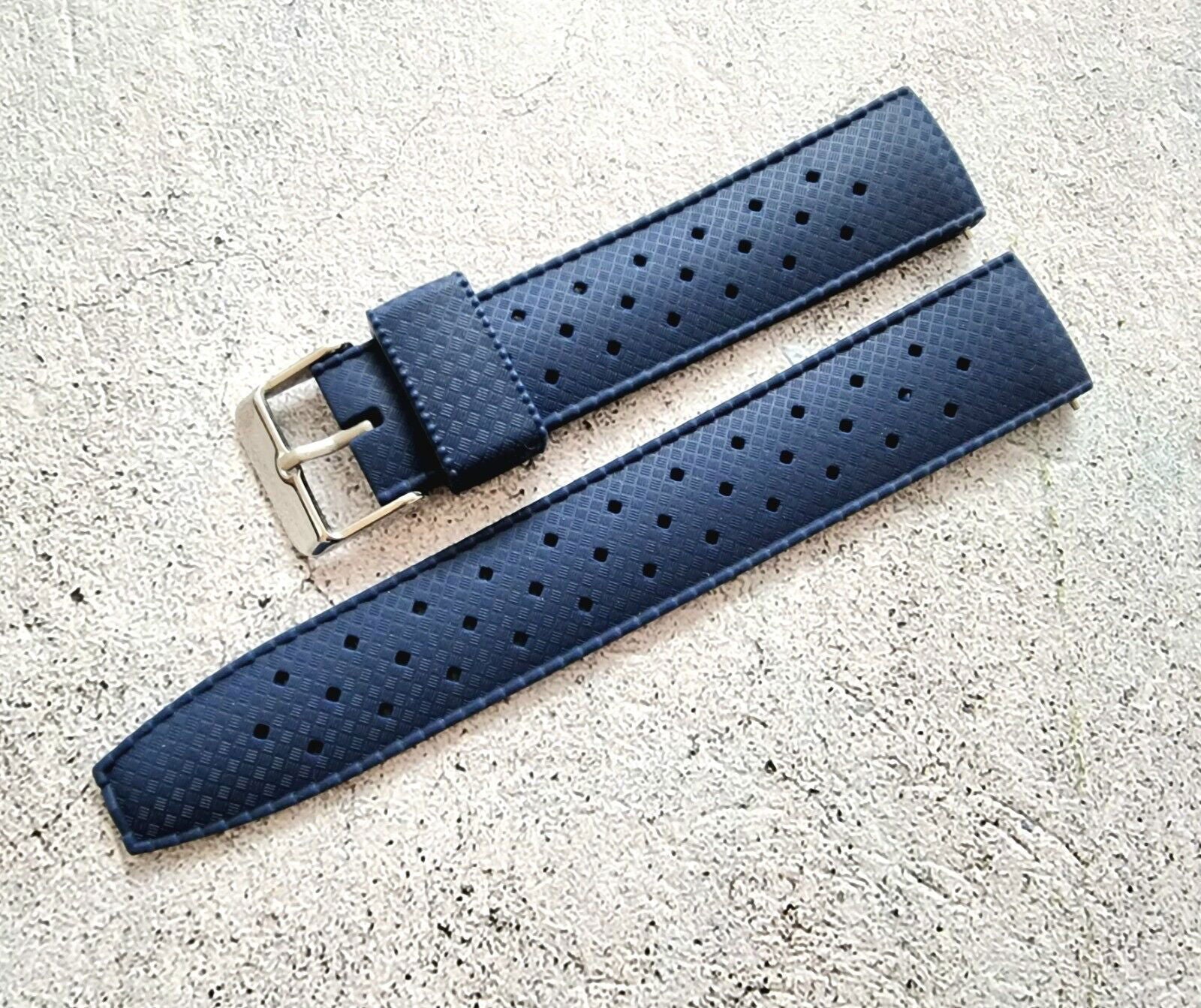 Rubber Divers Watch Strap Tropical Retro Quick Release 20mm 22mm - Wrist Envy