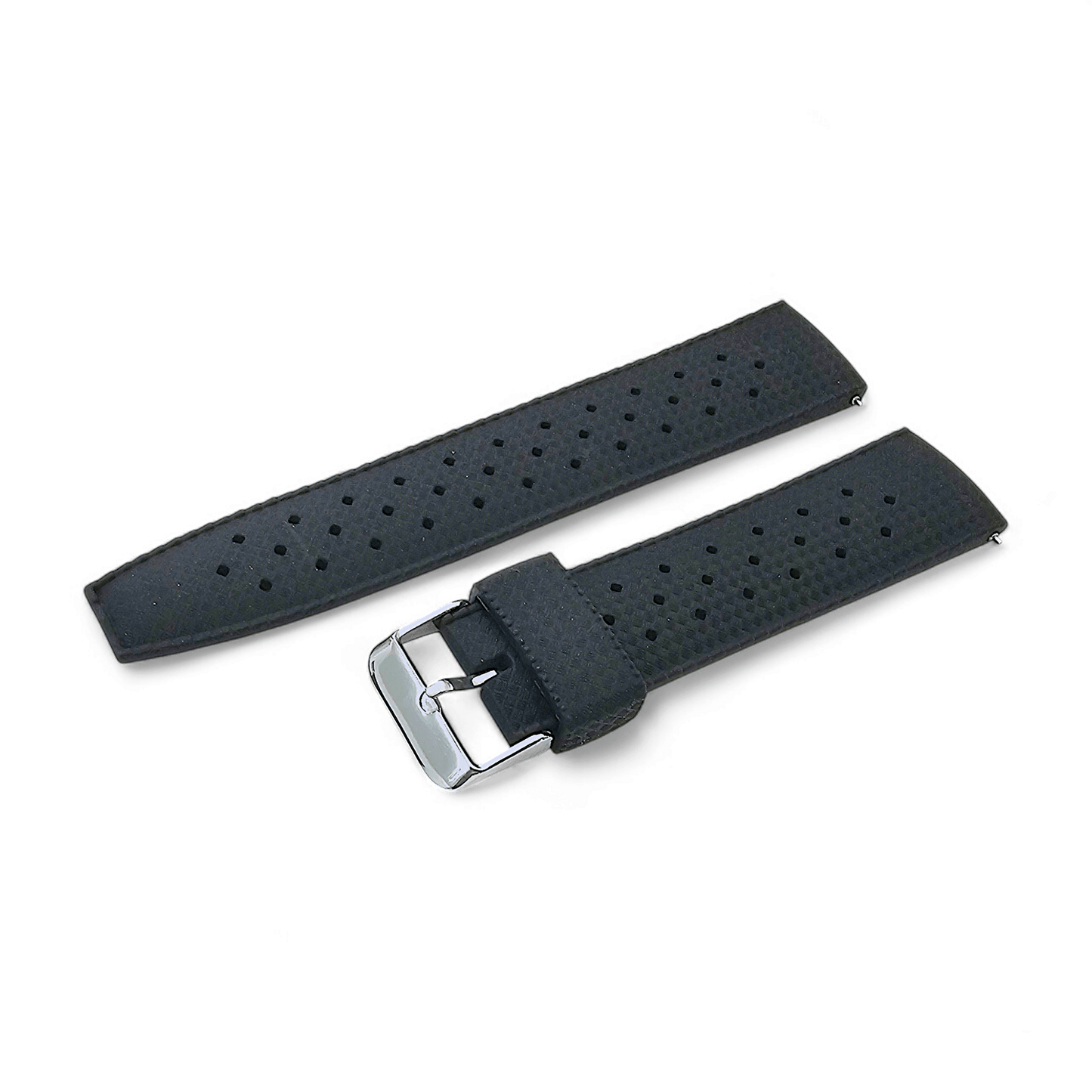 Rubber Divers Watch Strap Tropical Retro Quick Release 20mm 22mm - Wrist Envy