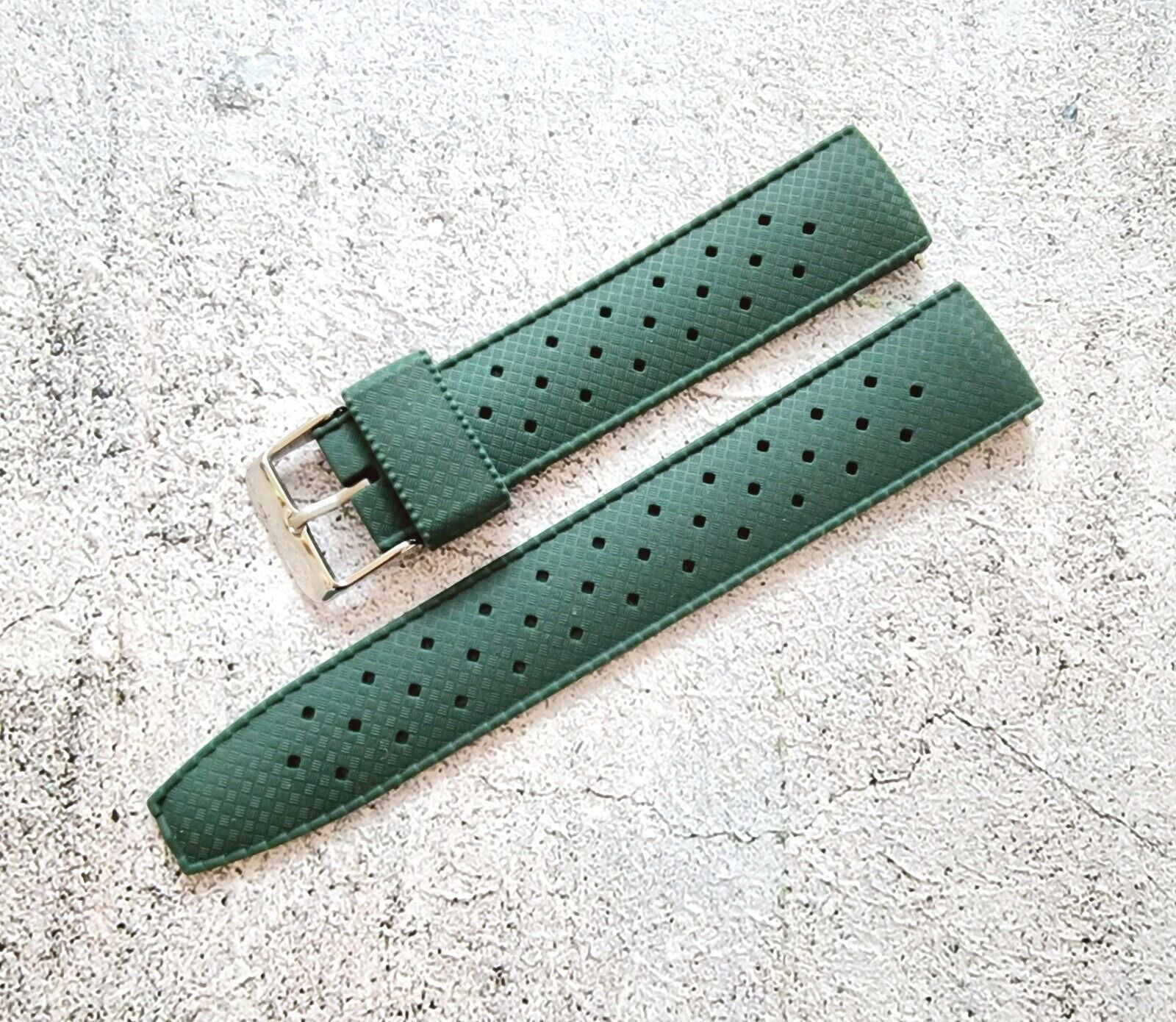 Rubber Divers Watch Strap Tropical Retro Quick Release 20mm 22mm - Wrist Envy