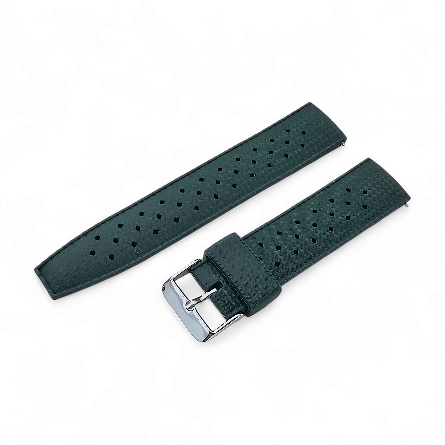 Rubber Divers Watch Strap Tropical Retro Quick Release 20mm 22mm - Wrist Envy