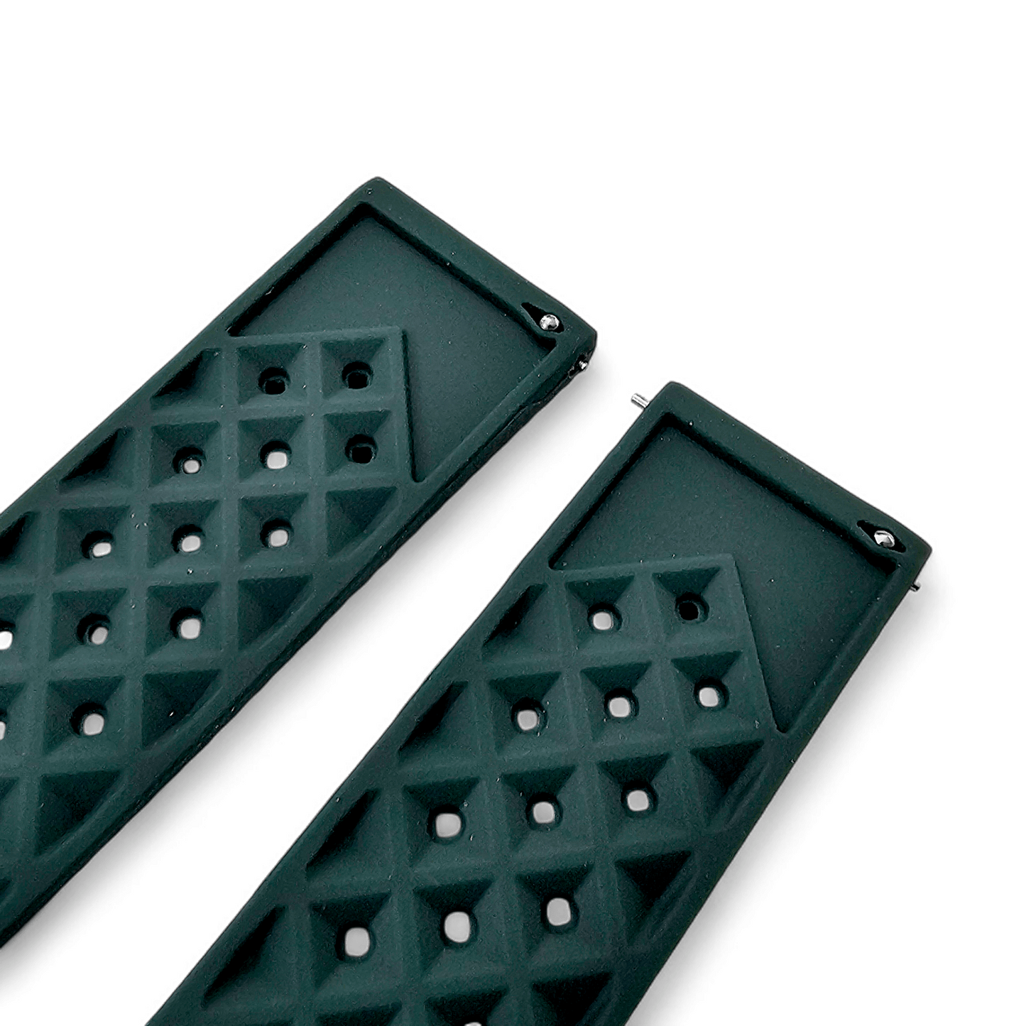 Rubber Divers Watch Strap Tropical Retro Quick Release 20mm 22mm - Wrist Envy