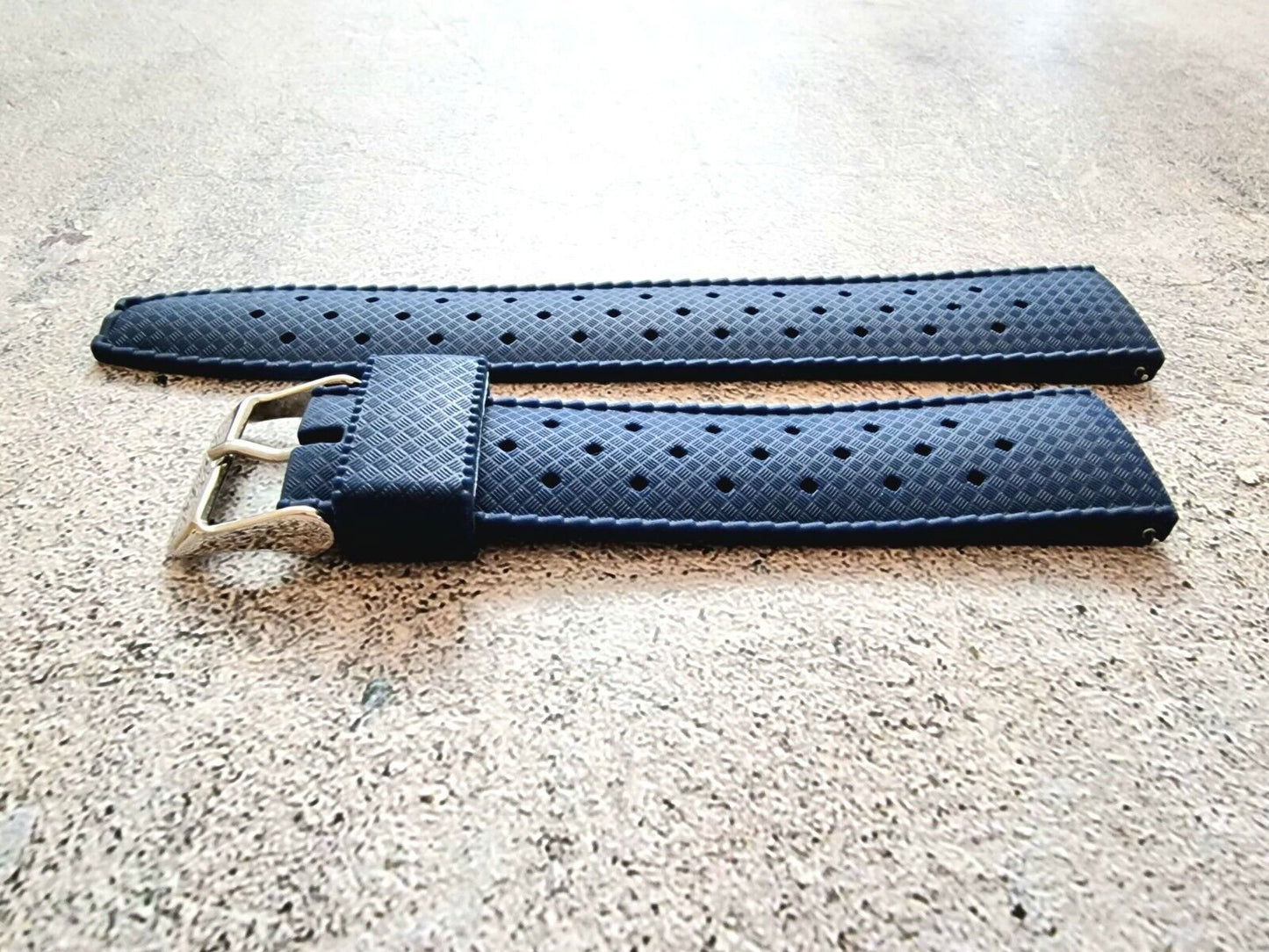 Rubber Divers Watch Strap Tropical Retro Quick Release 20mm 22mm - Wrist Envy