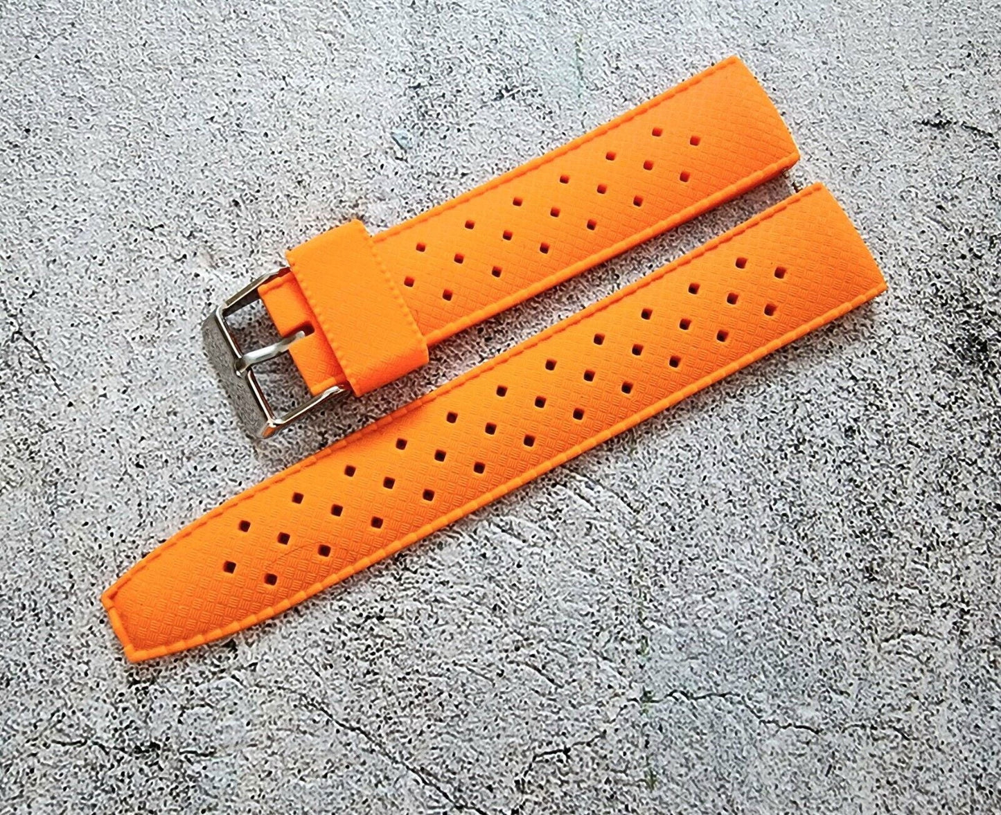 Rubber Divers Watch Strap Tropical Retro Quick Release 20mm 22mm - Wrist Envy