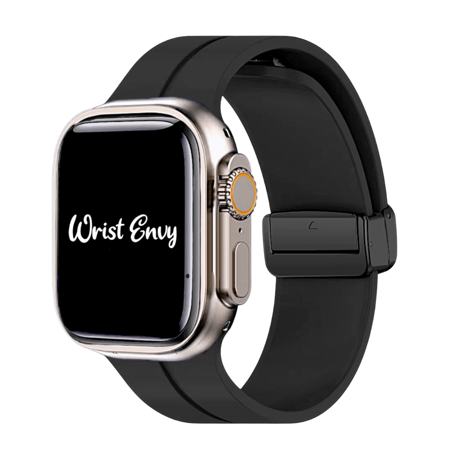Rubber Watch Strap For Apple Watch Black - Wrist Envy