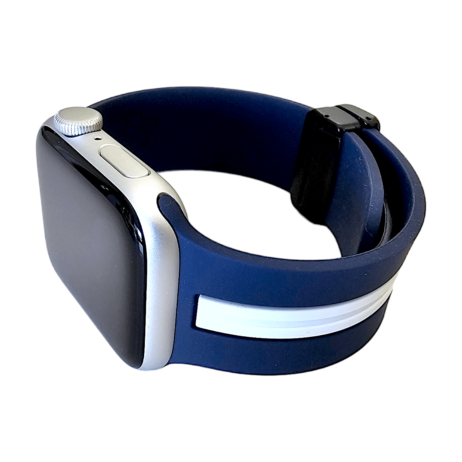 Rubber Watch Strap For Apple Watch Navy Blue - Wrist Envy