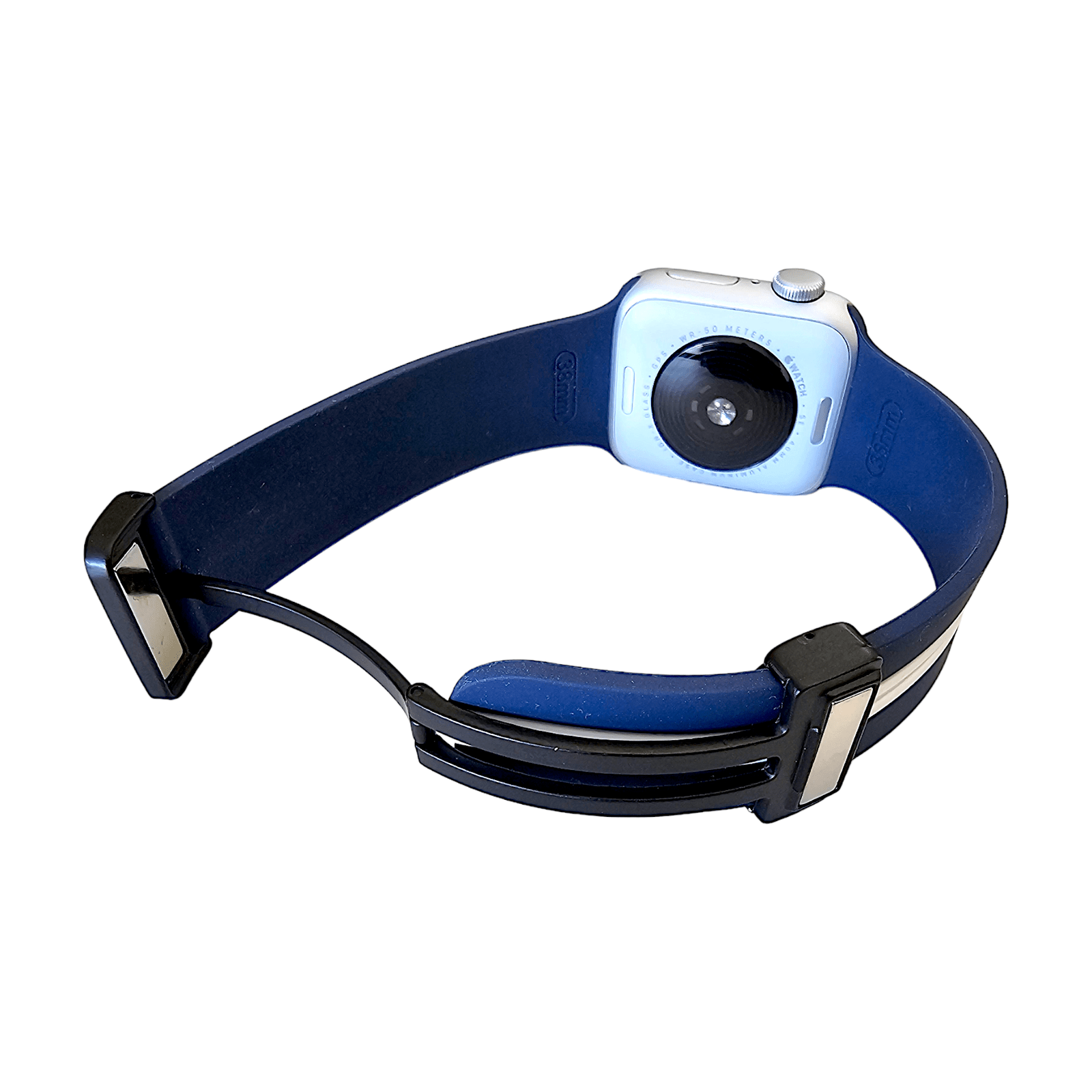 Rubber Watch Strap For Apple Watch Navy Blue - Wrist Envy