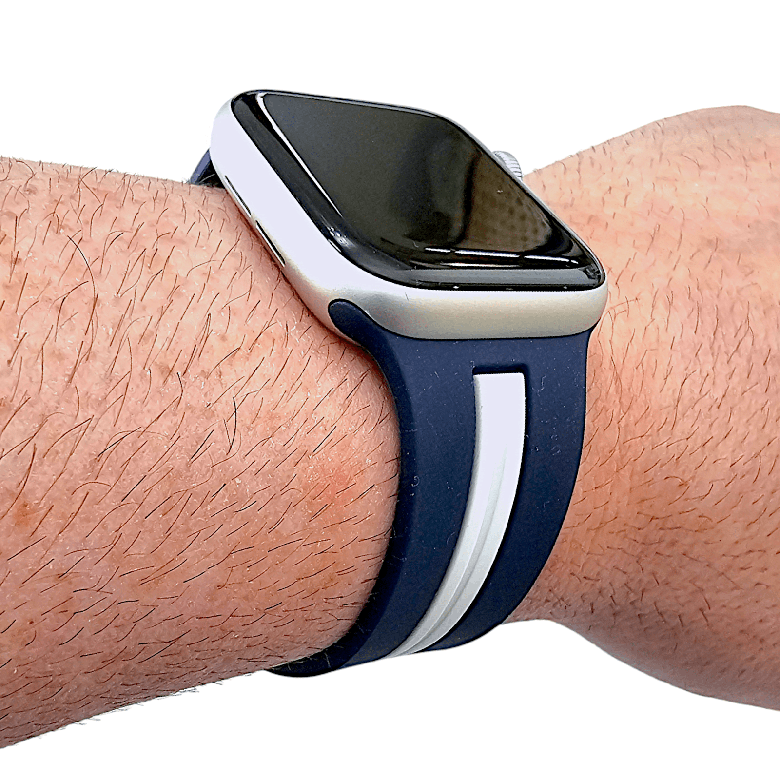 Rubber Watch Strap For Apple Watch Navy Blue - Wrist Envy