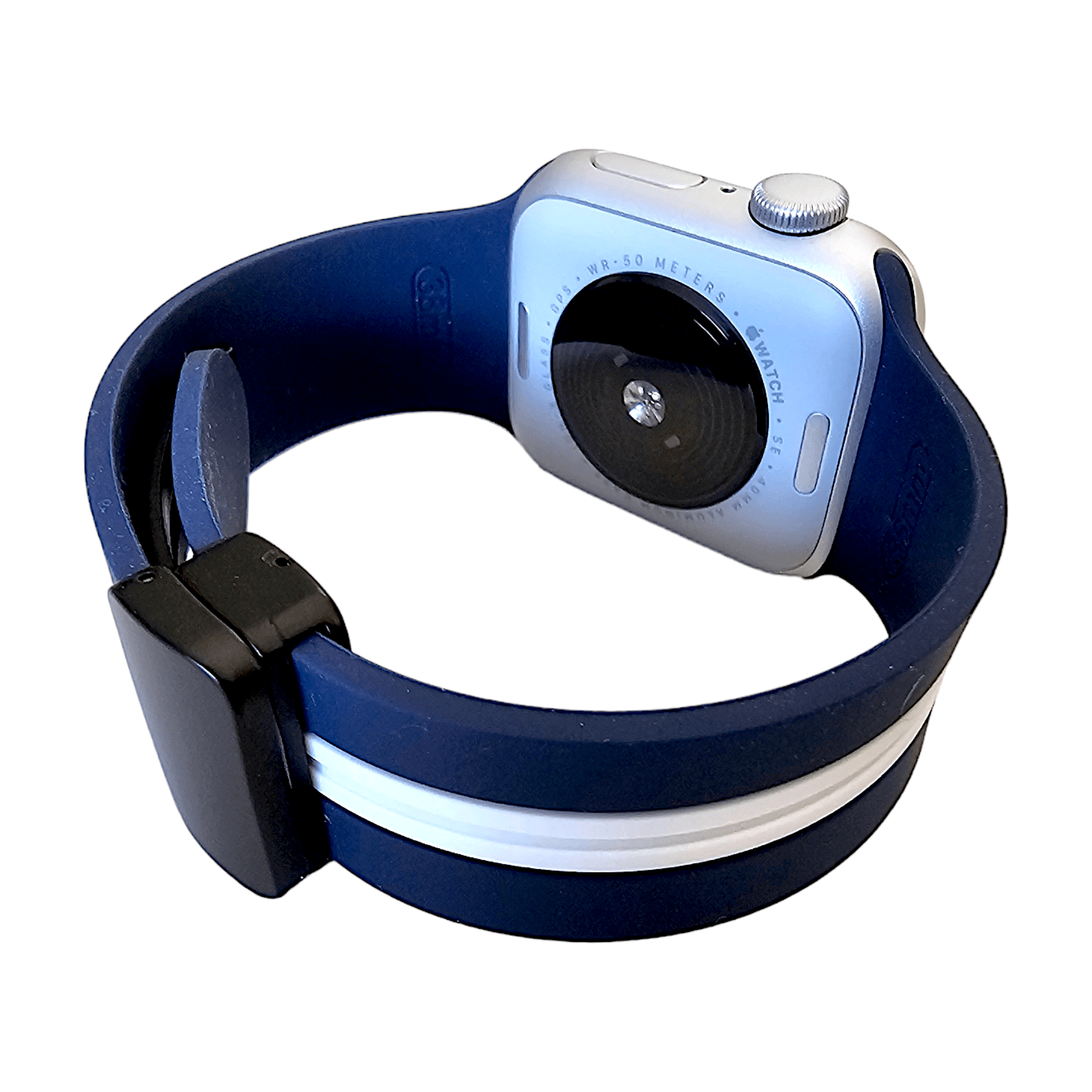 Rubber Watch Strap For Apple Watch Navy Blue - Wrist Envy